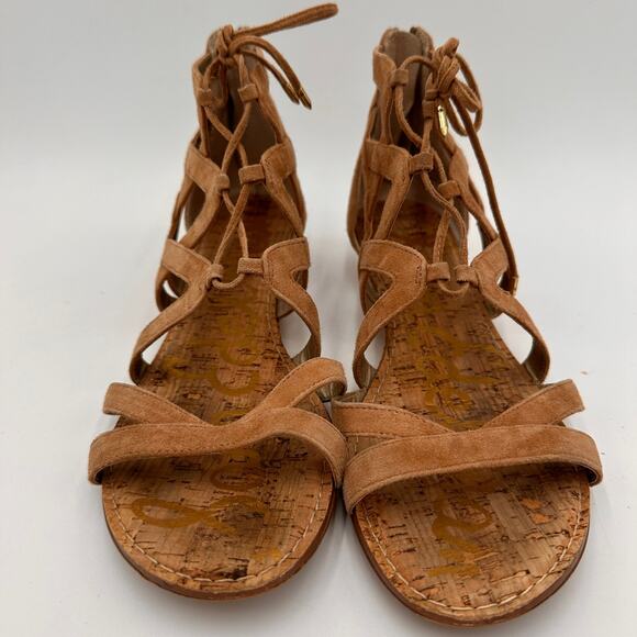 Sam Edelman Dawson Suede Cork Gladiator Sandals Size 9.5 - Picture 8 of 8